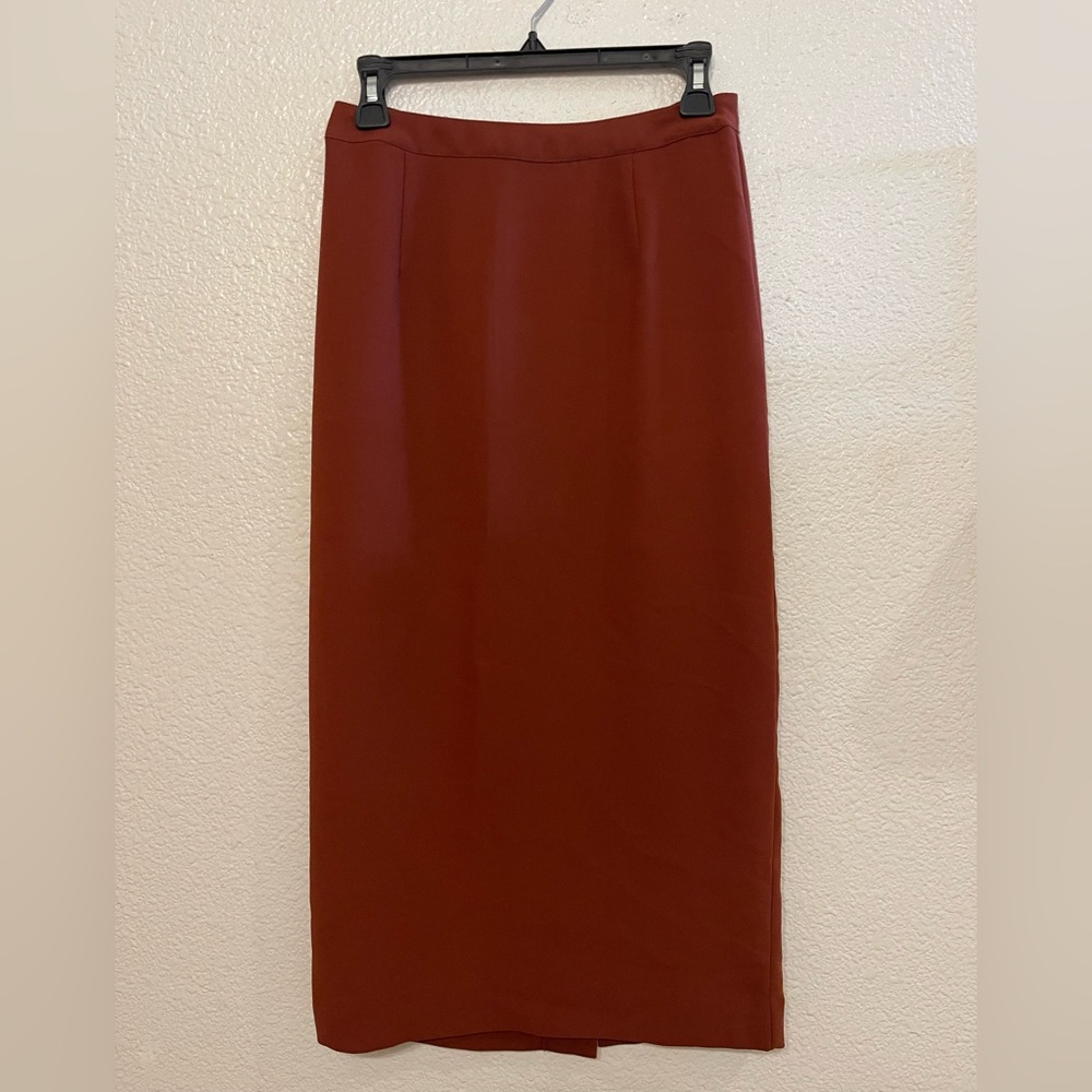 Who What Wear Terracotta Pencil Skirt